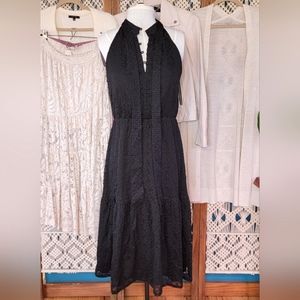 Embroidered Halter Dress